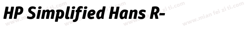 HP Simplified Hans R字体转换
